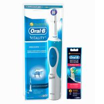 Escova Elétrica Oral-B Vitality Precision Clean - 110v + Refil Floss Action C/2 Un