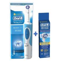 Escova Elétrica Oral-b Vitality Precision Clean - 110v + Refil Oral-B Precision clean com 4 unidades