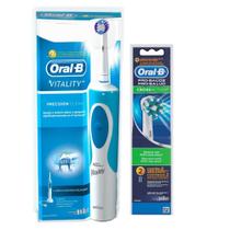 Escova Elétrica Oral-B Vitality Precision Clean - 220v+ Refil Cross Action c/2 Un