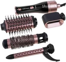 Escova Eletrica Quanta Perfectlook QTKCS7001 4 Em 1 com 1.300 Watts Bivolt Preto/Rosa