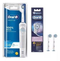 Escova Elétrica Recarregável Oral B Vitality + 2 Refis 110v