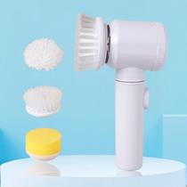 Escova Elétrica Usb Super Azulejo Microfibra 360º Ajustável para Limpeza Banheiro