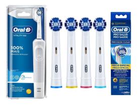 Escova eletrica vitality - 110v + refil precision clean 4un oral-b