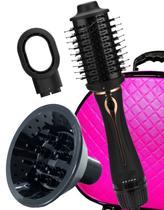 Escova Elgin Secadora 4 Em 1 Turmalina Íons 1200w Com Difusor Bivolt Maleta