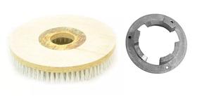 Escova Em NYLON 300 mm COM Flange Para Enceradeira BRALIMPIA, Romher, Eletrolux, Deep Clean, Fort Clean, Starmix