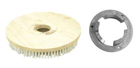 Escova Em NYLON 350 mm COM Flange Para Enceradeira BRALIMPIA, Eletrolux, Romher, Eletrolux, Deep Clean, Fort Clean, Starmix