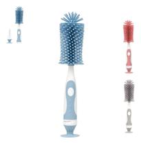 Escova Em Silicone Para Mamadeira Com Limpador De Bico B Azu