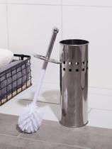 Escova Escovinha Limpar Vaso Sanitario Banheiro Inox Com Suporte
