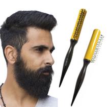 Escova escovinha para barbeiro barba e bigode cerdas javali - Rass Hair Cabelos Bio Fibras,