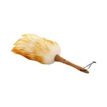 Escova espanadora antiestática de lã amarela e cinza, um bom ajudante para limpeza doméstica