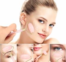 Escova Face Brush + Rolo Jade: Tratamento Facial Massagem