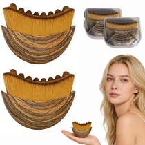 Escova Facial de Contorno Linfático 2 Peças, Massageador Facial Suave para Drenagem do Rosto e Pescoço, Modelagem da Linha do Maxilar e Queixo, Escovação a Seco Desincha, Escova Gua Sha, Design Ergonômico Curvo (Marrom, Kit com 2)