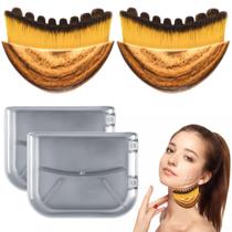 Escova facial de contorno linfático, massageador de drenagem linfática, 2 unidades