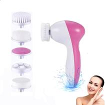 Escova Facial Elétrica 5 em 1 Feminina com Funções de Spa Escova Facial Elétrica 5 em 1 Feminina com Funções de Spa
