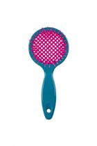 Escova Favo para Secador Secagem de Cabelo Ventilada Leve Reforçada Dompel - Azul e Rosa - Redonda