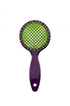 Escova Favo para Secador Secagem de Cabelo Ventilada Leve Reforçada Dompel - Verde e Roxo - Redonda Escova Favo para Secador Secagem de Cabelo Ventilada Leve Reforçada Dompel - Verde e Roxo - Redonda
