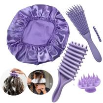 Escova Fitagem Polvo Escova Massageadora Touca De Cetim Kit Variadas Escova Fitagem Polvo Escova Massageadora Touca De Cetim Kit Variadas