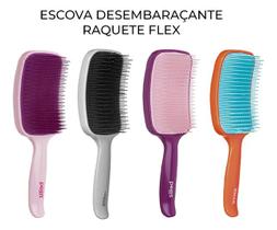 Escova Flex Raquete Escova Desembaraçante - megalu