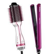 Escova Gama Italy 4 Em 1 Ceramica Ion Secadora Alisadora Volume 1300w Cabelo Umido Glamour Pink Prancha Philco Shinne 220ºc