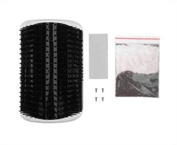 Escova Gato Parede Tira Pelos Massageadora Catnip Preto