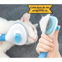 Escova Gatos Caes Rasqueadeira Tira Pelos Pet Massageadora - DELUGINEON