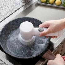 Escova Giratória USB Branca Elétrica Limpeza Kit Banheiro Cozinha Pia Gordura Oléo Panela Escova Giratória USB Branca Elétrica Limpeza Kit Banheiro Cozinha Pia Gordura Oléo Panela