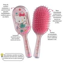 Escova Hello Kitty Design Compacto e Cerdas Suaves Rosa