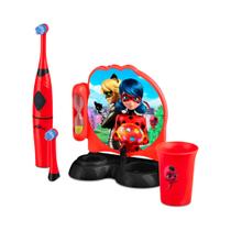 Escova Infantil Elétrica Rotacional Multi Saúde Funny Brush Lady Bug Miraculous - HC428