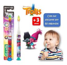 Escova Infantil Trolls C/ Luz Pisca 60 Segundos Gum