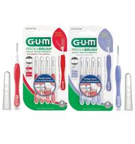 Escova interdental proxa brush kit 0.8 e 0.6 c/8 un - gum