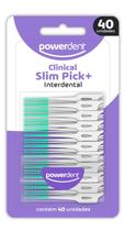 Escova Interdental Slim Pick Estojo com 40 Unidades Powerdent Limpeza Precisa Entre os Dentes e Ortodontia