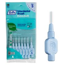 Escova Interdental TePe Extra Macia Tamanho 3 - Pacote com 8 Escova Interdental TePe Extra Macia Tamanho 3 - Pacote com 8