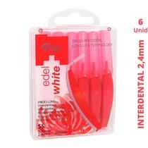 Escova Interdental Vermelha 2.4mm 6 unidades Edel White Escova Interdental Vermelha 2.4mm 6 unidades Edel White