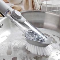 Escova Lava Louça Com Dispenser De Detergente E Sabão - AUTOMATICALLY ADD CLEANER
