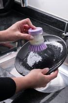 Escova Lava Louças C/ Reservatório E Dispenser De Detergente