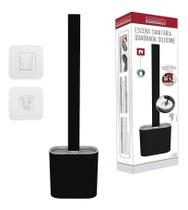 Escova Limpa Vaso Sanitária Quadrada Linha Luxo Silicone