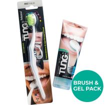 Escova Limpador De Língua + Creme Dental Tung Gel Zinco 85g