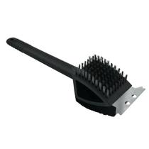 Escova Limpar Grelha Churrasqueira Espátula Cerdas Aço Inox