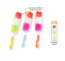 Escova Limpeza Bucha Na Ponta Garrafas, Copos E Mamadeiras - Facilite