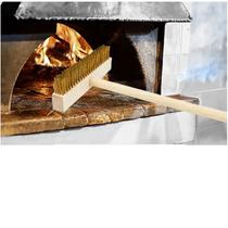 Escova Limpeza de Fornos Cerdas Metálicas Raspador e Cabo