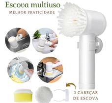 Escova Limpeza Elétrica Multifuncional Recarregável - 5 Em 1