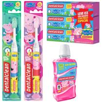 Escova luz + pack 3 gel + enxaguante peppa pig - dentalclean Escova luz + pack 3 gel + enxaguante peppa pig - dentalclean