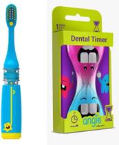 Escova magic brush extra macia azul + dental timer - angie