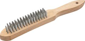 Escova manual aço 4 fileiras cabo madeira Vonder Escova manual aço 4 fileiras cabo madeira Vonder