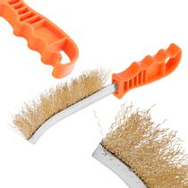 Escova Manual Aço Latonado 10'' 250 Mm C/ Cabo De Plástico