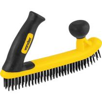 Escova manual com cerdas de aço, 5 fileiras, com cabo ergonômico de plástico, VONDER Escova manual com cerdas de aço, 5 fileiras, com cabo ergonômico de plástico, VONDER