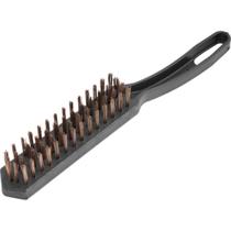 Escova manual com cerdas de aço 5 fileiras com cabo