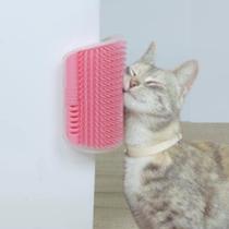 Escova Massageadora Catnip Gato Coçadinha ROSA