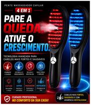 Escova Massageadora com Laser 4 em 1 Tratamento Capilar e Antiqueda Escova Massageadora com Laser 4 em 1 Tratamento Capilar e Antiqueda