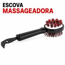 Escova Massageadora Corporal Com Cabo Longo E Gancho Massageador Manual Para Costas Pernas Braços Re
